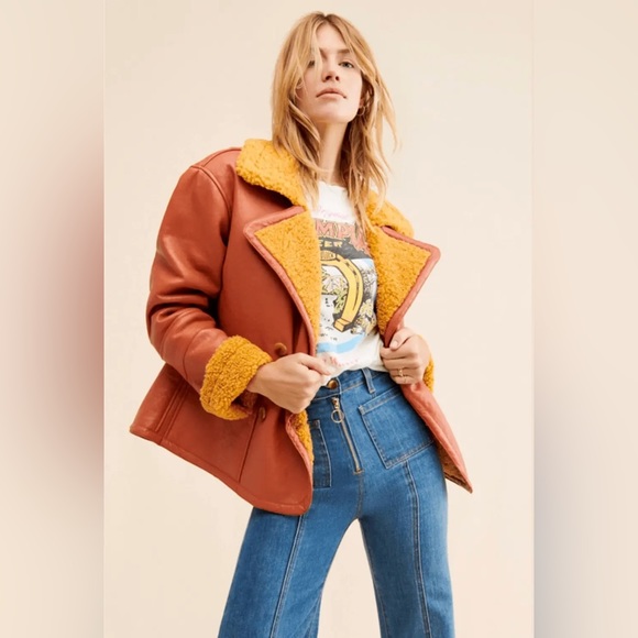 We The Free Kaja Vegan Bonded Peacoat | Free People size Large - Picture 2 of 9